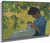 Young Woman Sewing In Garden By Henri Martin By Henri Martin