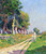 Eragny, Horse On A Sunny Path By Maximilien Luce By Maximilien Luce