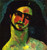 Head Of An Italian Woman Witih Black Hair From The Front By Alexei Jawlensky By Alexei Jawlensky