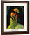 Head Of An Italian Woman Witih Black Hair From The Front By Alexei Jawlensky By Alexei Jawlensky