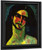 Head Of An Italian Woman Witih Black Hair From The Front By Alexei Jawlensky By Alexei Jawlensky