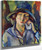 Hermine In A Blue Hat By Jules Pascin By Jules Pascin