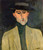 Man Witih Hat By Amedeo Modigliani By Amedeo Modigliani