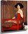 Mary In A Red Chair By Franz Von Stuck