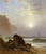 Rocky Coastal Scene With A View Of Passing Ships By Alfred Thompson Bricher By Alfred Thompson Bricher