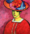 Schokko In A Wide Brimmed Hat By Alexei Jawlensky By Alexei Jawlensky