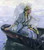 Woman Boating By Edward Cucuel By Edward Cucuel