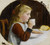 Girl Drinking Coffee By Albert Anker