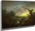 Sunset Carthorses Drinking At A Stream By Thomas Gainsborough By Thomas Gainsborough