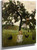 Elizabeth With Hens Under An Apple Tree By Paula Modersohn Becker