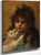 Girl With A Cat By Leon Jean Basile Perrault