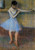 Dancer In Blue At The Barre By Edgar Degas