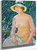 Nude In Panama Hat Facing Front By Theo Van Rysselberghe