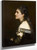 Portrait Of A Woman Wearing A Low Necked Dress By Charles Auguste Emile Durand