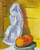 Still Life With Statue And Pumpkin By Isaac Grunewald