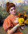 Woman With A Bouquet By Federico Zandomeneghi