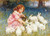 Feeding The Rabbits By Frederick Morgan