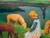 Sitting Girl With Sheep At The Pond I By Paula Modersohn Becker