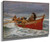 The Red Rescue Boat On Its Way Out (Study) By Michael Peter Ancher
