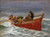 The Red Rescue Boat On Its Way Out (Study) By Michael Peter Ancher