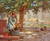 Woman Washing Kettles By Theodore Clement Steele