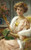 A Young Lady With A Mirror By Emile Vernon A Young Lady With A Mirror By Emile Vernon