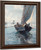 Fishermen In A Boat By Johan Krouthen