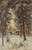 Wood Gatherer In Winter Forest By Julius Klever