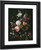 Flowers In A Glass Vase With Fruit By Jan Davidszoon De Heem By Jan Davidszoon De Heem