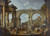 A Capriccio Of Roman Ruins With The Arch Of Constantine by Giovanni Paolo Panini