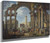 A Capriccio Of Roman Ruins With The Pantheon by Giovanni Paolo Panini