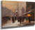 La Porte St Denis En Hiver by Edouard Leon Cortes