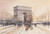 Larc De Triomphe Sous La Neige by Eugene Galien Laloue Larc De Triomphe Sous La Neige by Eugene Galien Laloue