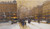 Boulevard Parisien Sous La Neige by Eugene Galien Laloue