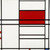 Composition Of Red And White Nom 1 Composition No 4 With Red And Blue by Peit Mondrian