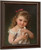 Girl Holding A Dove By Emile Munier