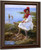 Girl In A Red Bonnet1 By Edward Potthast