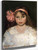 Girl With Pink Ribbon By George Benjamin Luks