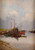 Harbor Scene By Eugene Galien Laloue