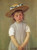 Little Girl In A Big Straw Hat by Mary Cassatt