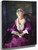 Mrs T In Wine Silk by George Bellows