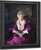 Mrs T In Wine Silk by George Bellows