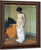 Nude Holding Her Gown by Felix Valletton
