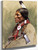 Indian Portrait By Henry F. Farny By Henry F. Farny