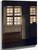 Interior With A View Of An Exterior Gallery By Vilhelm Hammershoi  By Vilhelm Hammershoi
