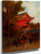 Japanese Scene With A Red Building By Alfred East