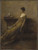 Lady In Gold By Thomas Wilmer Dewing By Thomas Wilmer Dewing