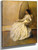 Lady In White By Thomas Wilmer Dewing By Thomas Wilmer Dewing