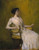 Lady In White By Thomas Wilmer Dewing By Thomas Wilmer Dewing