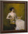 Lady In White By Thomas Wilmer Dewing By Thomas Wilmer Dewing